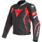 DAINESE AVRO 4 LEATHER JACKET - Model BLACK-MATT/LAVA-RED/WHITE