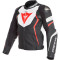 DAINESE AVRO 4 LEATHER JACKET - Model BLACK-MATT/WHITE/FLUO-RED