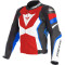 DAINESE AVRO 4 LEATHER JACKET - Model LAVA-RED/WHITE/AZZURRO-S