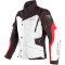 DAINESE TEMPEST 2 D-DRY JACKET - Model LIGHT-GRAY/BLACK/TOUR-RED