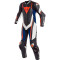 DAINESE KYALAMI 1 PEÇA PERFORADO - Modelo BLACK/WHITE/BLUE