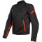 DAINESE BORA AIR TEX JACKET - Model BLACK/FLUO RED