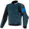 DAINESE SUPER RACE LEATHER JACKET - Model BLACK-IRIS/LIGHT-BLUE/FLUO-RED