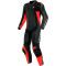 DAINESE ASSEN 2 1 PEÇA PERFORADO - Modelo BLACK BLACK RED FLUO