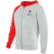 DAINESE PADDOCK FULL-ZIP HOODIE - Modèle GLACIER-GRAY/LAVA-RED/BLACK