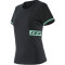 DAINESE PADDOCK T-SHIRT MULHER - Modelo BLACK/AQUA-GREEN