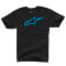 ALPINESTARS AGELESS CLASSIC TEE - Modelo 1076 BLACK/TURQUOISE