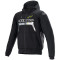 ALPINESTARS CHROME IGNITION HOODIE - Model BLACK YELLOW FLUO