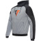 DAINESE DAEMON-X SAFETY HOODIE FULL ZIP - Modelo MELANGE-GRAY/BLACK/RED-FLUO