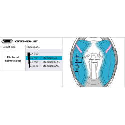 SHOEI GT-AIR 2 ALMOHADILLAS LATERALES 39MM