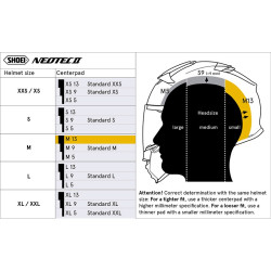 SHOEI NEOTEC 2 ALMOFADA CENTRAL M 13MM