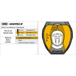 Schiume guanciali Shoei Neotec 2 35mm -??%