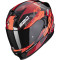 SCORPION EXO-520 EVO AIR COVER - Model METAL BLACK/RED