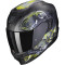 SCORPION EXO-520 EVO AIR MELROSE - Modelo MATT BLACK/YELLOW