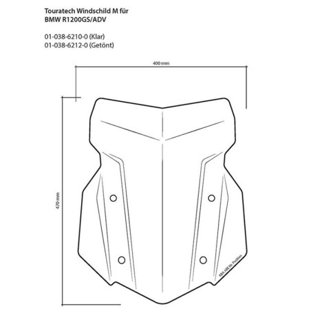 TOURATECH BULLE BMW R 1200 GS / BMW R 1250 GS