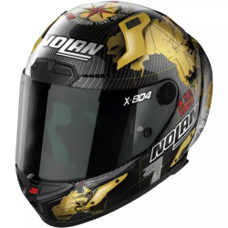 NOLAN X-804 RS ULTRA CARBON CHECA GOLD 25