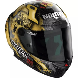 NOLAN X-804 RS ULTRA CARBON CHECA GOLD 25