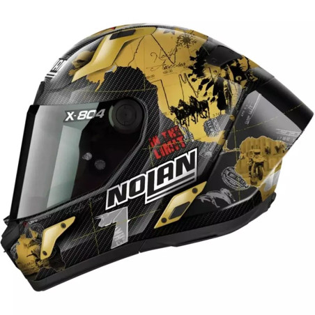 NOLAN X-804 RS ULTRA CARBONO CHECA GOLD 25