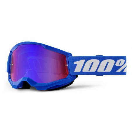 Occhiali MX 100% Strata 2 M2 Blu Navy Iridium Rosso Blu -??%