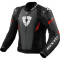 REV'IT CONTROL LEATHER JACKET - Modèle BLACK/NEON RED