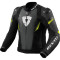 REV'IT CONTROL LEATHER JACKET - Model BLACK/NEON YELLOW