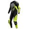 DAINESE AUDAX D-ZIP 1 PIECE PERFORATED - Model BLACK/FLUO-YELLOW/WHITE