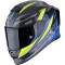 SCORPION EXO-R1 EVO CARBONE AIR RUNNER - Modèle BLACK/BLUE/YELLOW