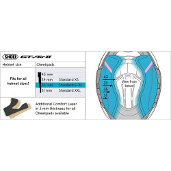 SHOEI GT-AIR 2 CHEEK PADS 35MM